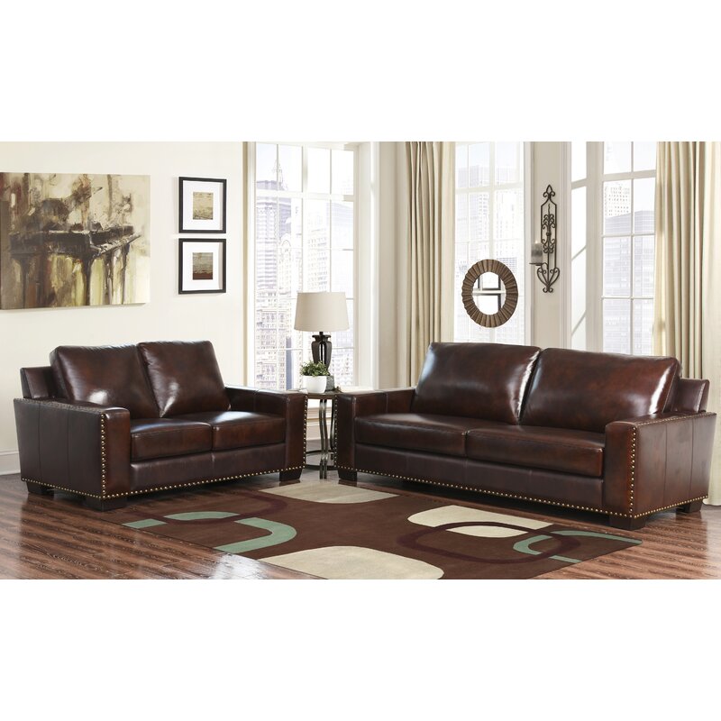 Genuine Leather Living Room Set Clearance / Real Leather Living Room